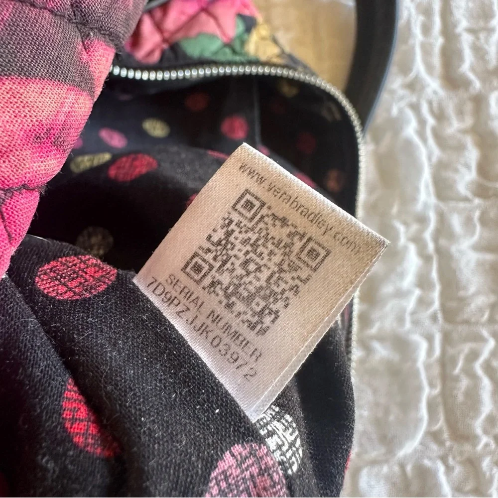 Vera Bradley Vivian Hobo Bag Havana Rose Retired Floral Large Purse